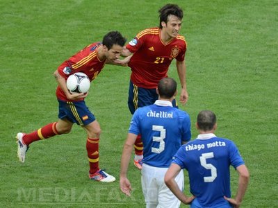 Campionatul European de fotbal: Spania - Italia,scor 1-1